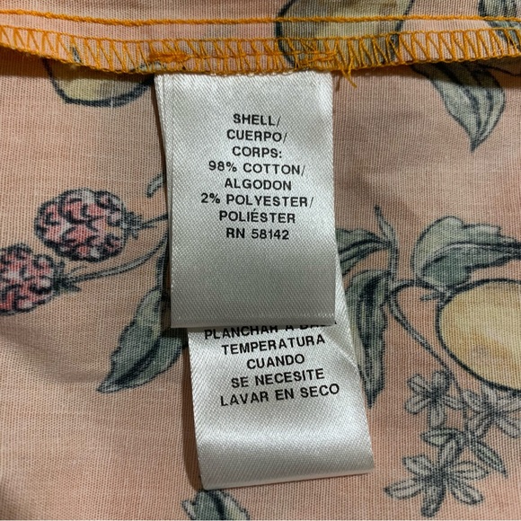 Donna Morgan Multi Fruit Print Poplin A-Line Shirtdress-Size 8 NWT - Picture 8 of 9